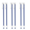 Set di 6 penne gel a inchiostro blu con fusto trasparente per ufficio e studenti - Set da 6 pezzi / Blu