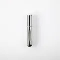 Portable 5ml silver aluminum refillable perfume spray bottle with visual window - 5ml / Bright Silver
