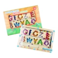 Children's wooden magnetic bead maze puzzle with colorful beads and storage box - MBB Letters Magnetic Maze