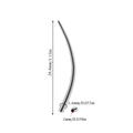 316L stainless steel curved piercing insertion pin, 28.8mm long and 1.4mm outer diameter - Curved-1mm Thread 1.4mm Thickness