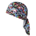 Elastic pirate headscarf with graffiti skull and camo pattern for sports cycling - Skull Pattern No.8