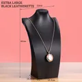 Extra large black brushed jewelry mannequin stand for displaying long necklaces - Black Brushed [XL 40cm]