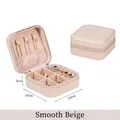 Portagioie portatile in pelle PU bianco crema per anelli e collane, 10x10x5cm - 10*10*5cm / Bianco Lucido