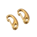 Par de cierres de resorte dorados en forma de pera para joyería y accesorios DIY - 16mm / Dorado