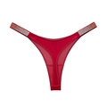 Sexy roter T-String für Damen mit glänzenden Strass-Trägern und seidigem Stoff - S / Rot (Gradient Strass)