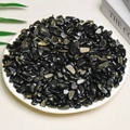 Polished black obsidian crystal chips with golden sheen for home decor and healing - Golden Obsidian (7-9mm) 100g