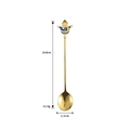 Gold stainless steel Christmas snowman spoon with 14.8cm length and cartoon decoration - 304 Gold Spoon - Snowman