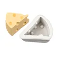 Triangle cheese silicone mold with product dimensions for DIY candle making - Small Triangle / Grey