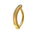 Gold-plated stainless steel curved belly button ring with a polished metallic finish - Gold