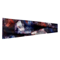 Elastic sports headband with red, blue, and white hexagonal patterns for fitness - 11# Hexagon Logo Pattern