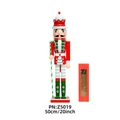 Schiaccianoci classico in legno rosso e verde da 50cm con confezione regalo abbinata - Z5019-Stile Scettro A Corona