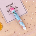 Blue 10-in-1 multicolor ballpoint pen with pink flamingo topper and creative design - Blue Pen Pink Flamingo