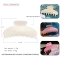 Pinza para el pelo grande de acrílico que cambia de color en blanco, rosa y lila - Rosa Fotocromático