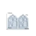 Silikonform Sternenhaus für DIY Kerzen und Nachtlichter aus Harz, Größe 182x133mm - Stern Tür & Fenster Form