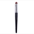 Flat round concealer brush with soft brown bristles and elegant black handle - Bullet Concealer Brush