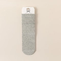 Calze giapponesi in cotone a coste grigie con confezione in cartoncino minimalista - Taglia unica / Grigio chiaro