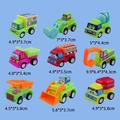 Nine-piece set of colorful mini friction construction vehicle toys for children - 9 Styles Pull-back Construction Vehicles