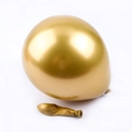 Golden metallic latex balloons in inflated and deflated states for party decoration - Standard Type / Metallic Gold