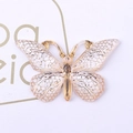 Macro shot of white resin butterfly with gold lace edges for DIY jewelry making - 10 White