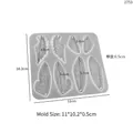 Translucent butterfly wing silicone mold for DIY resin earrings with 6 cavity shapes - Style 2 Butterfly Wing Pendant Mold / Translucent White