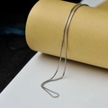 Silver venetian box chain in tarnish-proof titanium steel for minimalist jewelry styling - Box Chain / Silver