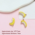 Macro view of 10x17mm gold-plated banana charms for DIY jewelry making accessories - Big Banana