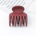 Matte dark red hair claw clip for girls, minimalist hair accessory in solid plastic finish - PC Material / Matte Wine Red