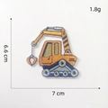 Bagger-Stickerei Aufbügler für DIY Kleidung, Größe 6,6x7cm, Gewicht 1,8g - 4# Bagger