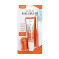 Beef flavored oral care kit for pets featuring toothpaste, dual-head brush and finger brush - 93355: Beef Flavor Multi-bristle Toothbrush Set