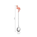 Pink flamingo handle stainless steel spoon with dimensions 19cm by 2.7cm - Flamingo Spoon / Silver