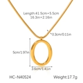 Specifiche dettagliate sulle dimensioni per collana a catena piatta con pendente - Stile Pendente Ovale Cavo Dorato (HC-N40524)