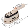 Tragbare beige Dampfbügelstation mit 180-Grad-Drehgriff und hitzebeständiger Basis - Drehbarer Griff-Stil (CR602B) / Beige / AU/CN Stecker
