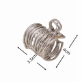 Minimalistische silberne Haarklammer mit hohlem Lagen-Design für hohen Pferdeschwanz - Silber