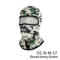 Breathable balaclava face mask in marine army green camouflage pattern for outdoor cycling - Ocean Army Green