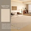 Minimalist non-slip living room carpet in onyx beige with waterproof high density velvet - 140×200cm / Agate Color