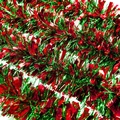 50ft Red and Green Metallic Christmas Tinsel Garland for Festive Party Decoration - 5 Meters / Red and Green Tinsel