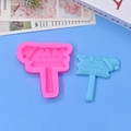 Detail of a Christmas tree sign silicone mold with Merry Christmas lettering for baking - Merry Christmas Sign with Santa Hat (2)
