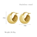 Orecchini a cerchio a goccia in oro acciaio inossidabile con specifiche di misura 20mm - Oro