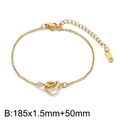 Golden stainless steel knot bracelet with adjustable lobster clasp and extender chain - Bracelet / Gold