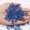 Handheld bright blue beaded bow charms for DIY hair accessories and resin crafts - Dark Blue