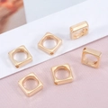 Perline geometriche quadrate dorate CCB per gioielli fai-da-te e bracciali artigianali - Quadrato Oro