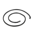 Minimalist black stainless steel snake chain necklace with smooth polished texture - 3mm / 50cm / Black