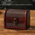 Vintage wooden storage box with wire mesh top and dimensions 10.5x7.5x8cm - 10.5cm Long - Wire Mesh