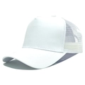 Classic all-white trucker hat with breathable mesh back and solid cotton front panel - Adjustable (56-58cm) / White