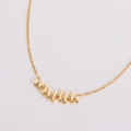 Collar dorado con colgante de barras verticales y circonitas brillantes de diseño elegante - Dorado