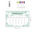 Weekly planner acrylic board set with colorful markers and polar bear design 30x20cm - KT Board Packaging / TYU303 Polar Bear Weekly