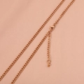 Feine Edelstahl-Halskette in Roségold mit Karabinerverschluss und Tropfen-Verlängerung - 3mm (45+5cm) / Mit Wassertropfen-Anhänger / Roségold