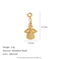 18K gold plated stainless steel angel pendant charm for DIY jewelry making - Angel Pendant-Gold