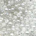 Round 10mm white cracked glass beads with clear textured pattern for DIY jewelry crafts - 10MM Half Silver Crackle