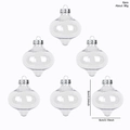 Set di 6 palline di Natale trasparenti a forma di cipolla con dimensioni - Forma a Lampadina Trasparente / Set da 6